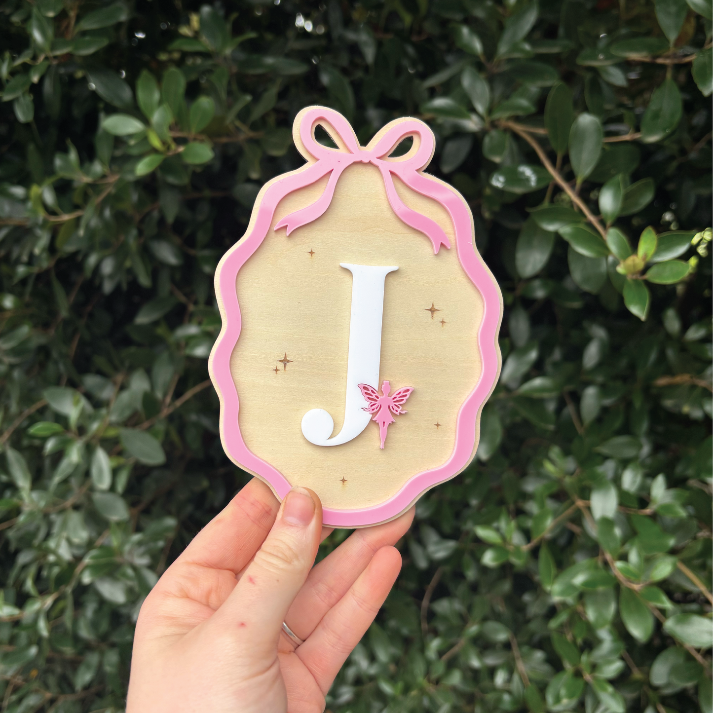 Personalised Fairy Initial Plaque