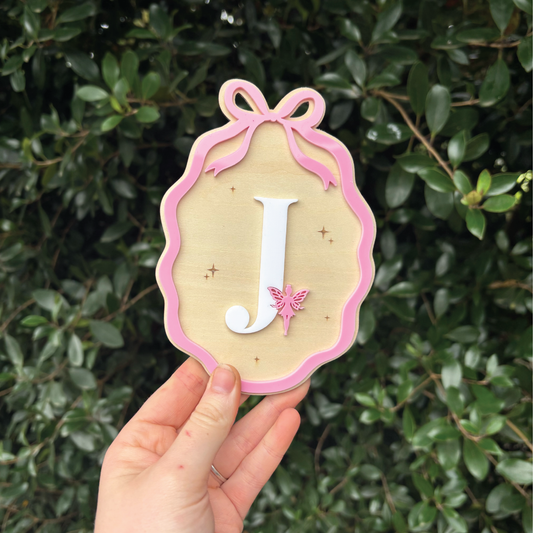 Personalised Fairy Initial Plaque