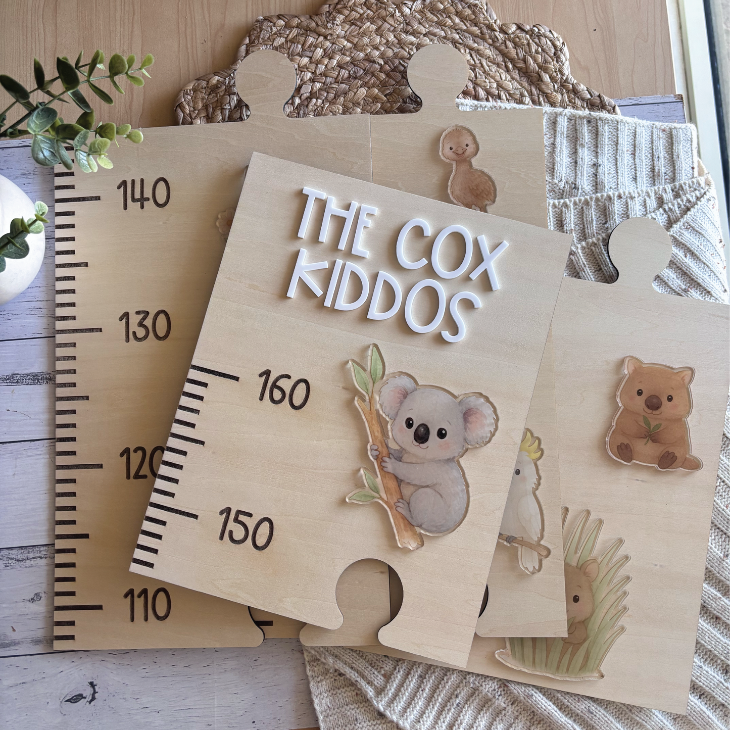 Personalised Australian Animal Growth Chart