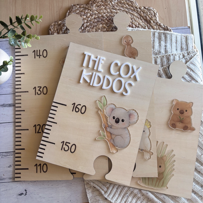 Personalised Australian Animal Growth Chart