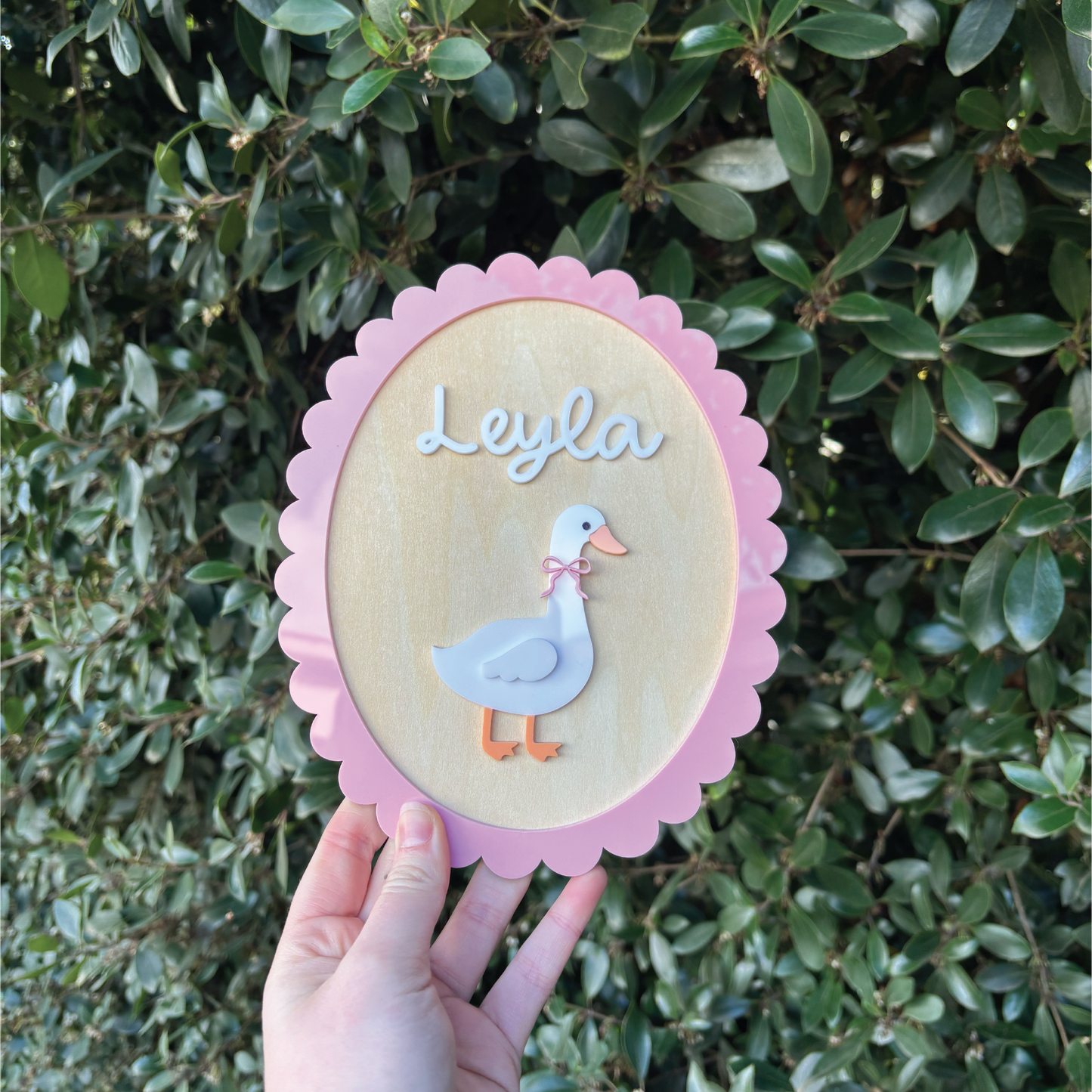 Custom Goose Nursery Name Plaque