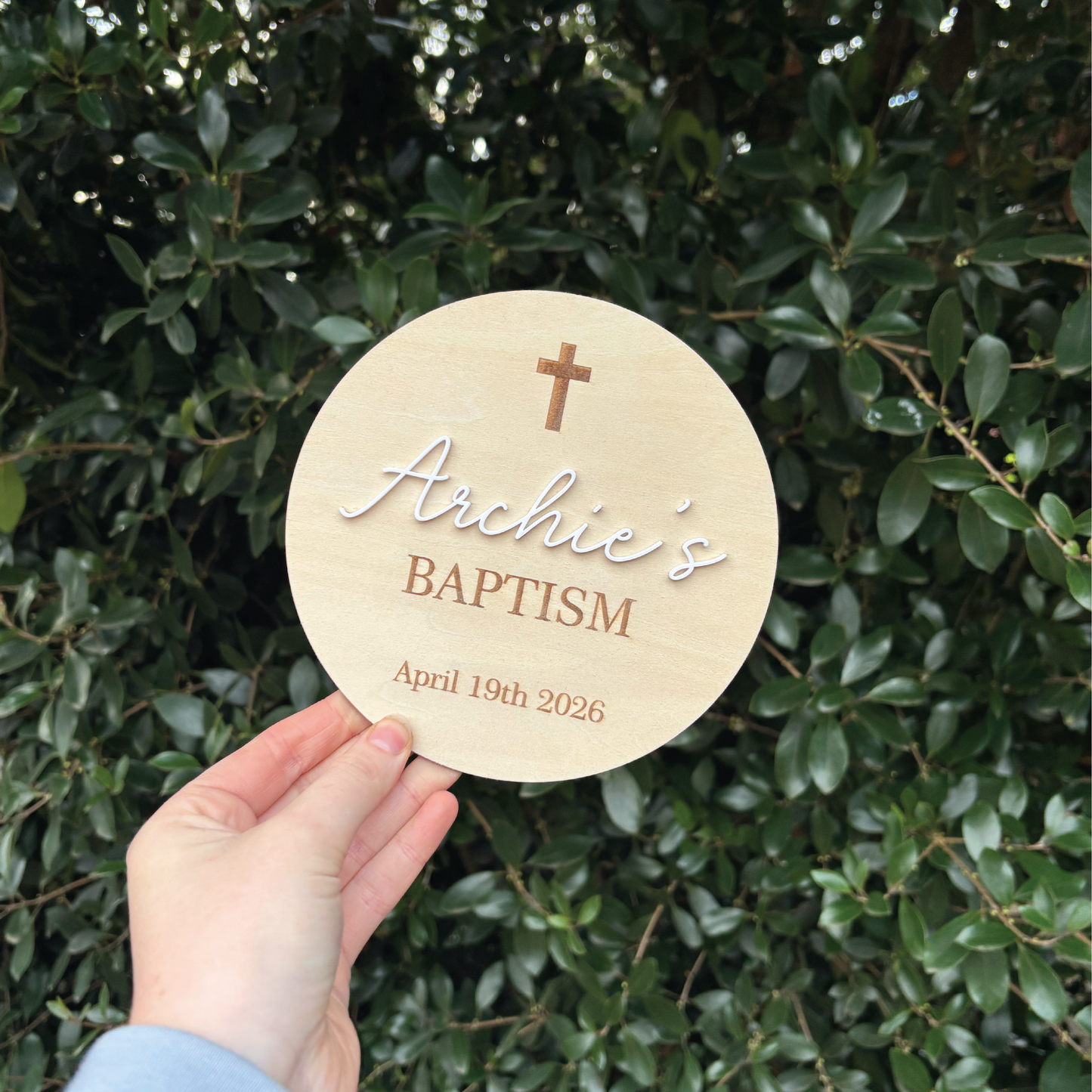 Personalised Baptism Milestone Plaque