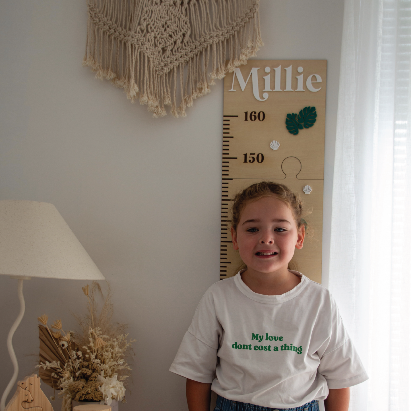 Leafy Wooden Growth Chart