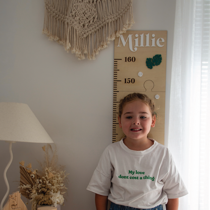 Leafy Wooden Growth Chart