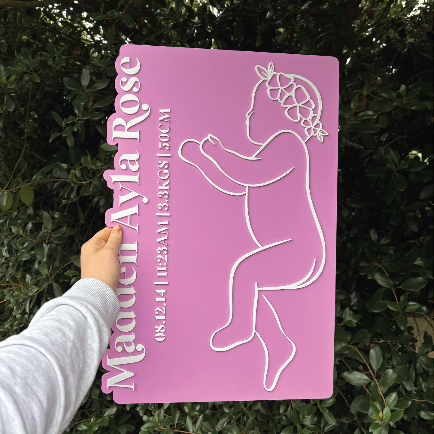 Acrylic 1:1 Scale Baby Plaque