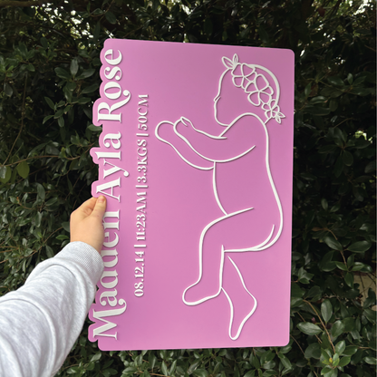 Acrylic 1:1 Scale Baby Plaque