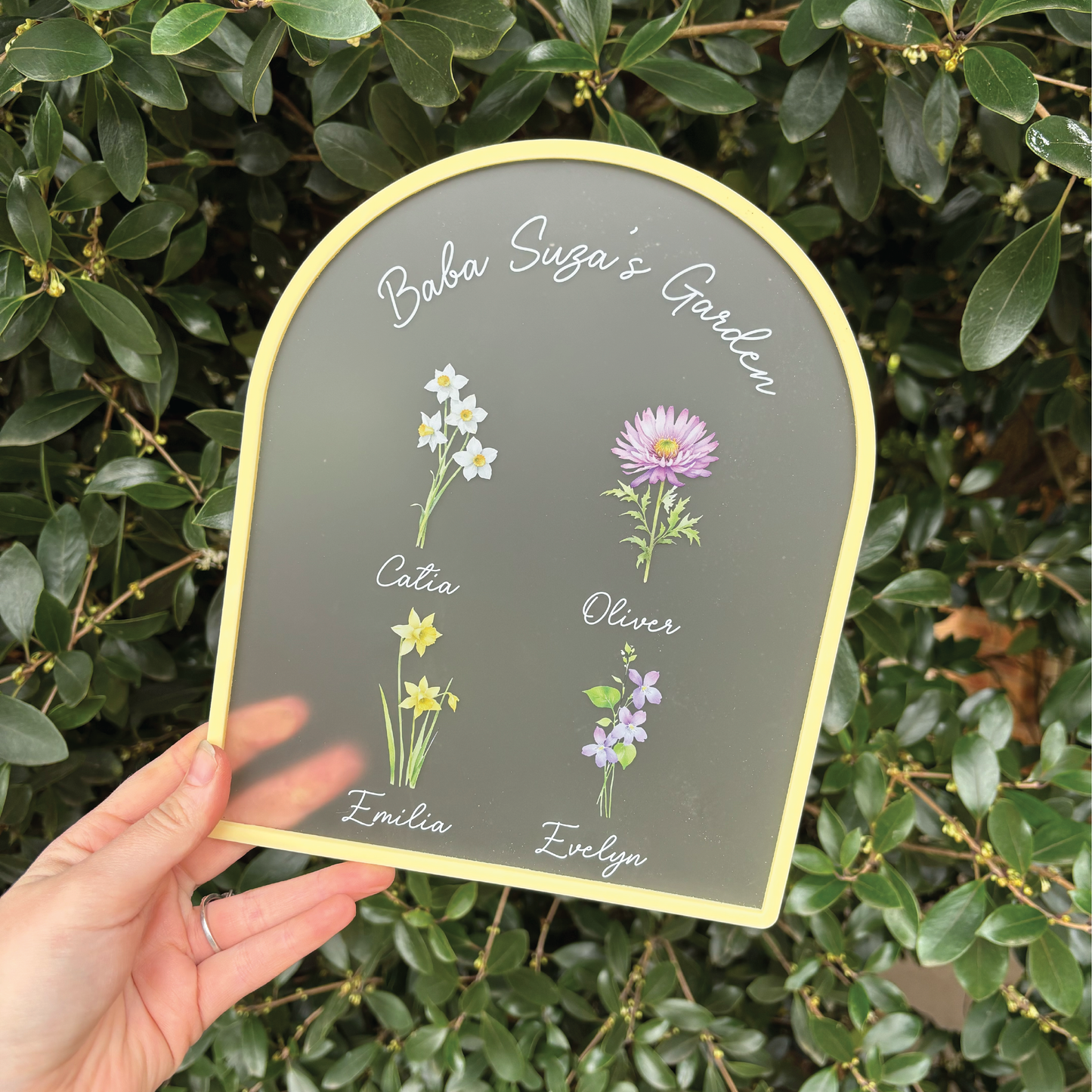 Custom Birth Month Mum's/Nana's Garden Plaque