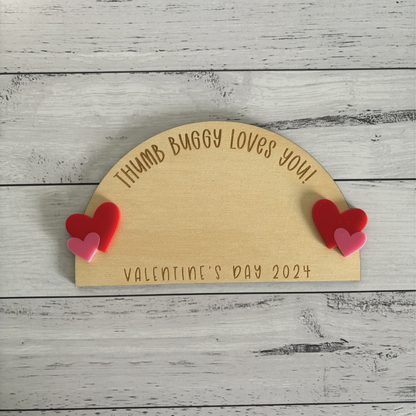 Thumb Buggy Loves You - Valentines Day Thumbprint Board