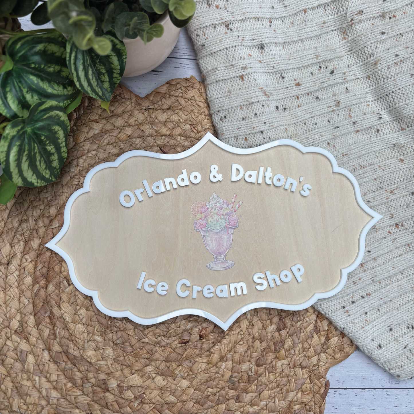 Children's Ice Cream Shop Sign