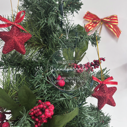 Promoted to... Pregnancy Announcement Christmas Ornament