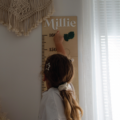 Leafy Wooden Growth Chart