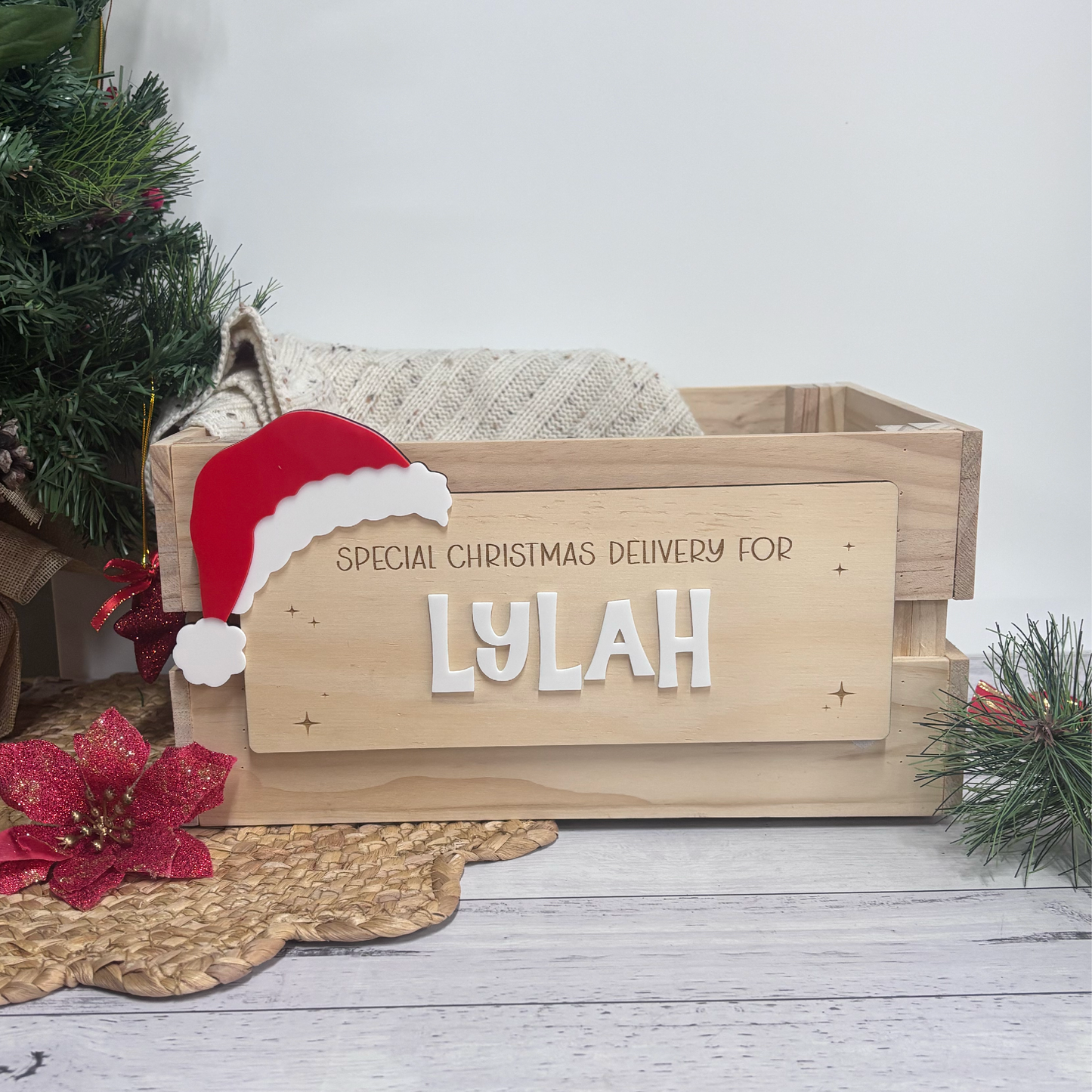 Custom Christmas Crates & Plaques