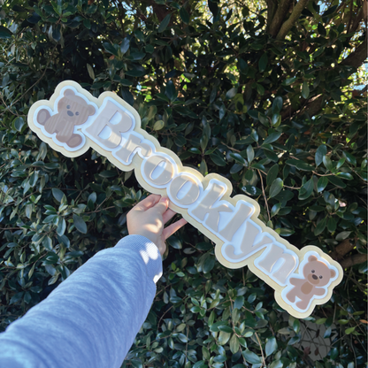 Bear Themed Name Plaque