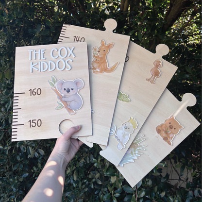 Personalised Australian Animal Growth Chart