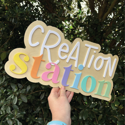 Creation Station Playroom Signage