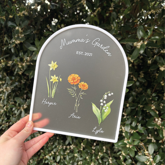 Custom Birth Month Mum's/Nana's Garden Plaque