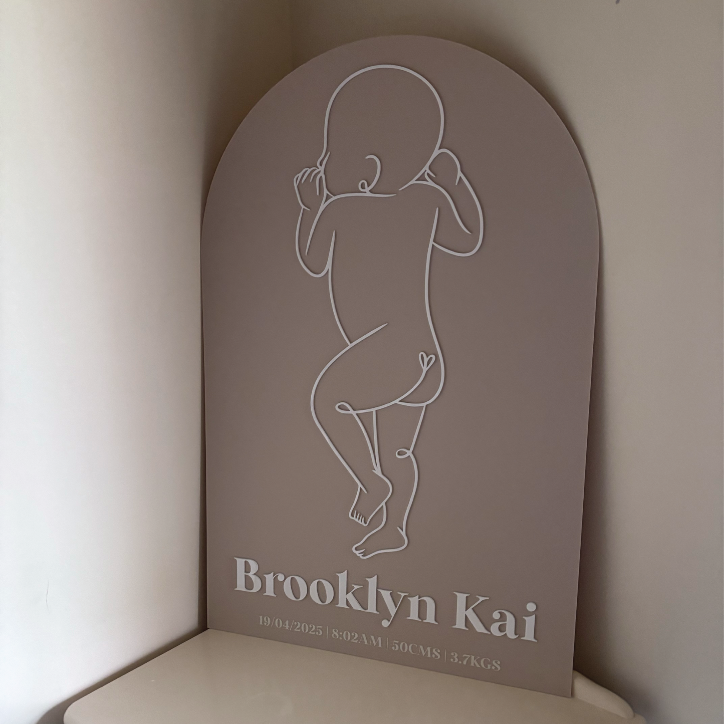 Acrylic 1:1 Scale Baby Plaque