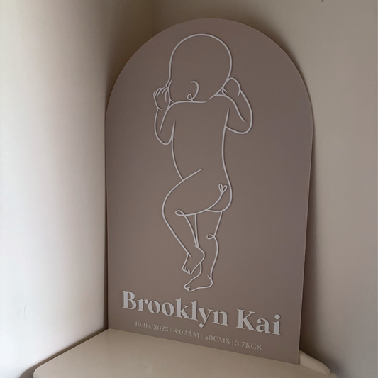 Acrylic 1:1 Scale Baby Plaque