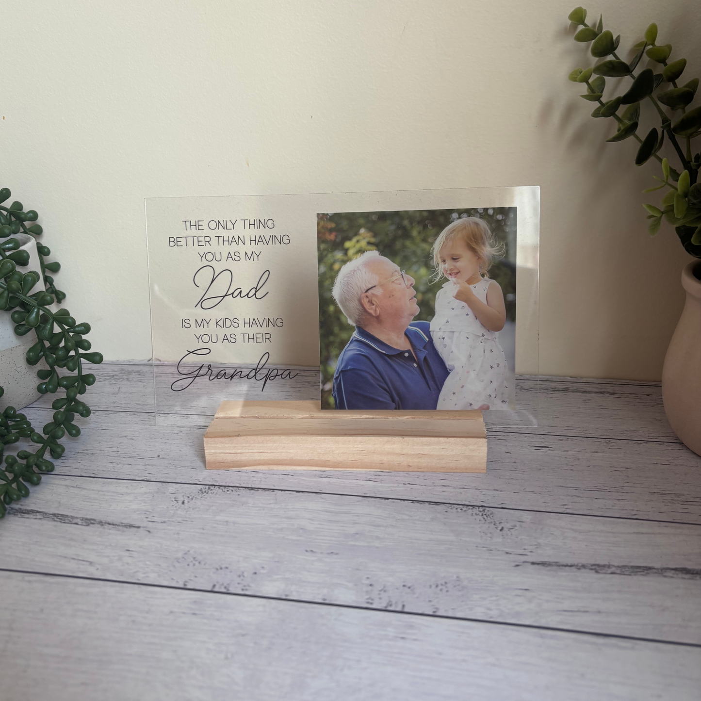 Personalised Acrylic Photo Plaque