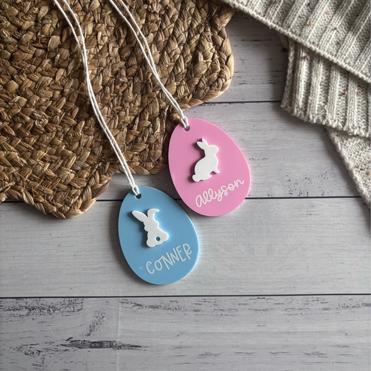 Personalised Acrylic Easter Basket Tags
