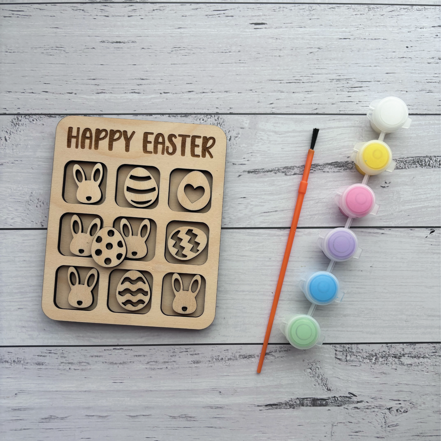 DIY Painted Easter Tic Tac Toe