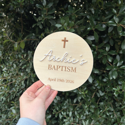 Personalised Baptism Milestone Plaque
