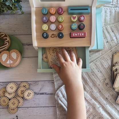 Personalised Aussie Animal Wooden Play Money Set