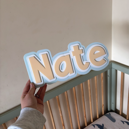 Triple-Layered Acrylic Name Sign