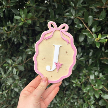 Personalised Fairy Initial Plaque