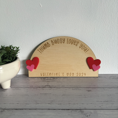 Thumb Buggy Loves You - Valentines Day Thumbprint Board