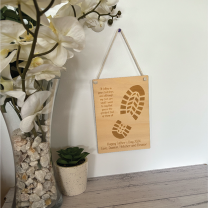 Father's Day Footprint Plaque