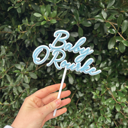 Personalised Baby Shower Cake Topper