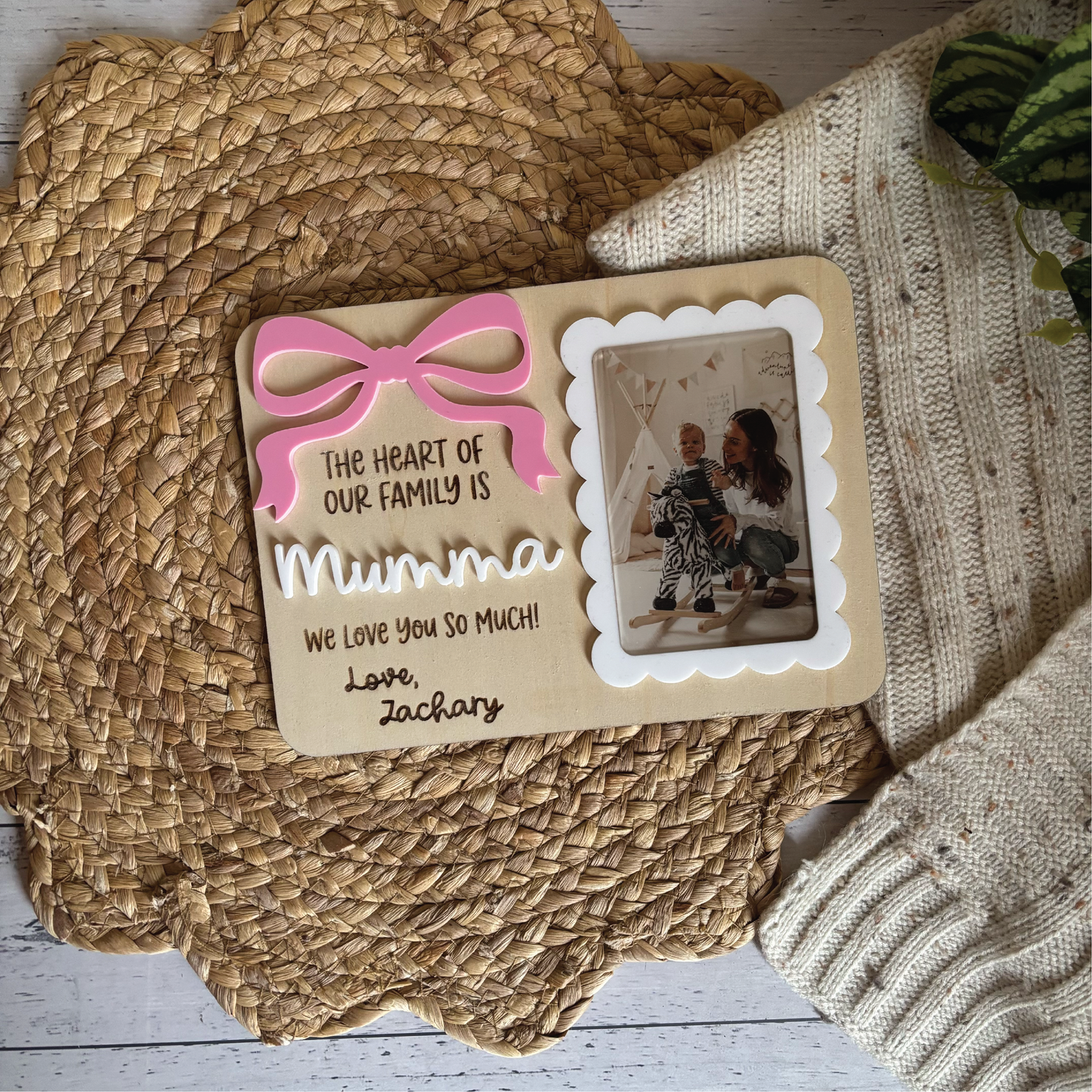 Custom Magnetic Bow Photo Frame