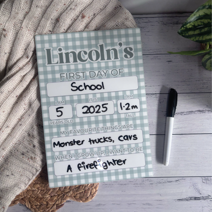 Double-Sided Reusable First Day of School Board