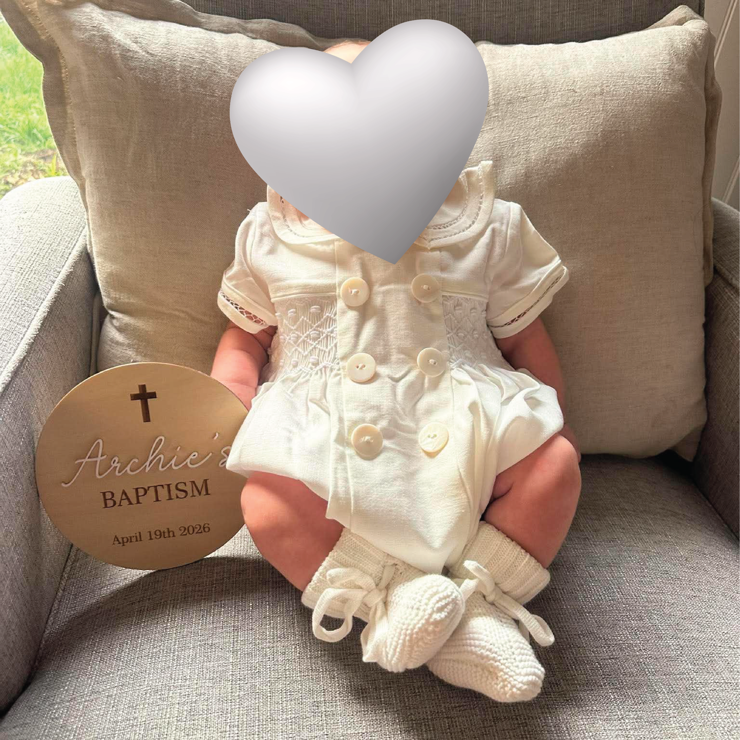Personalised Baptism Milestone Plaque