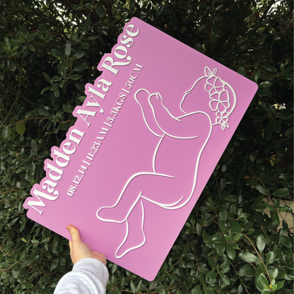 Acrylic 1:1 Scale Baby Plaque