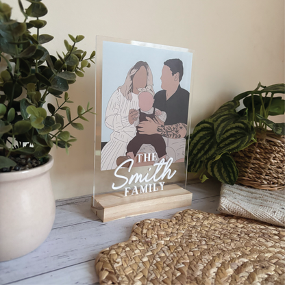 Custom Photo Illustrated Acrylic Keepsake