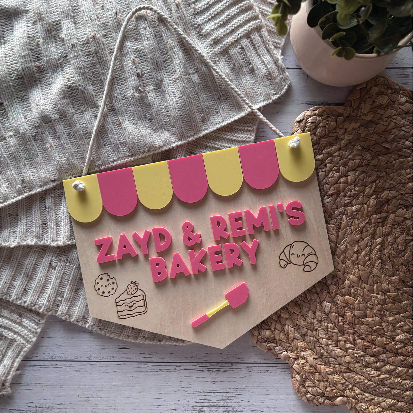 Personalised Wooden Bakery Sign
