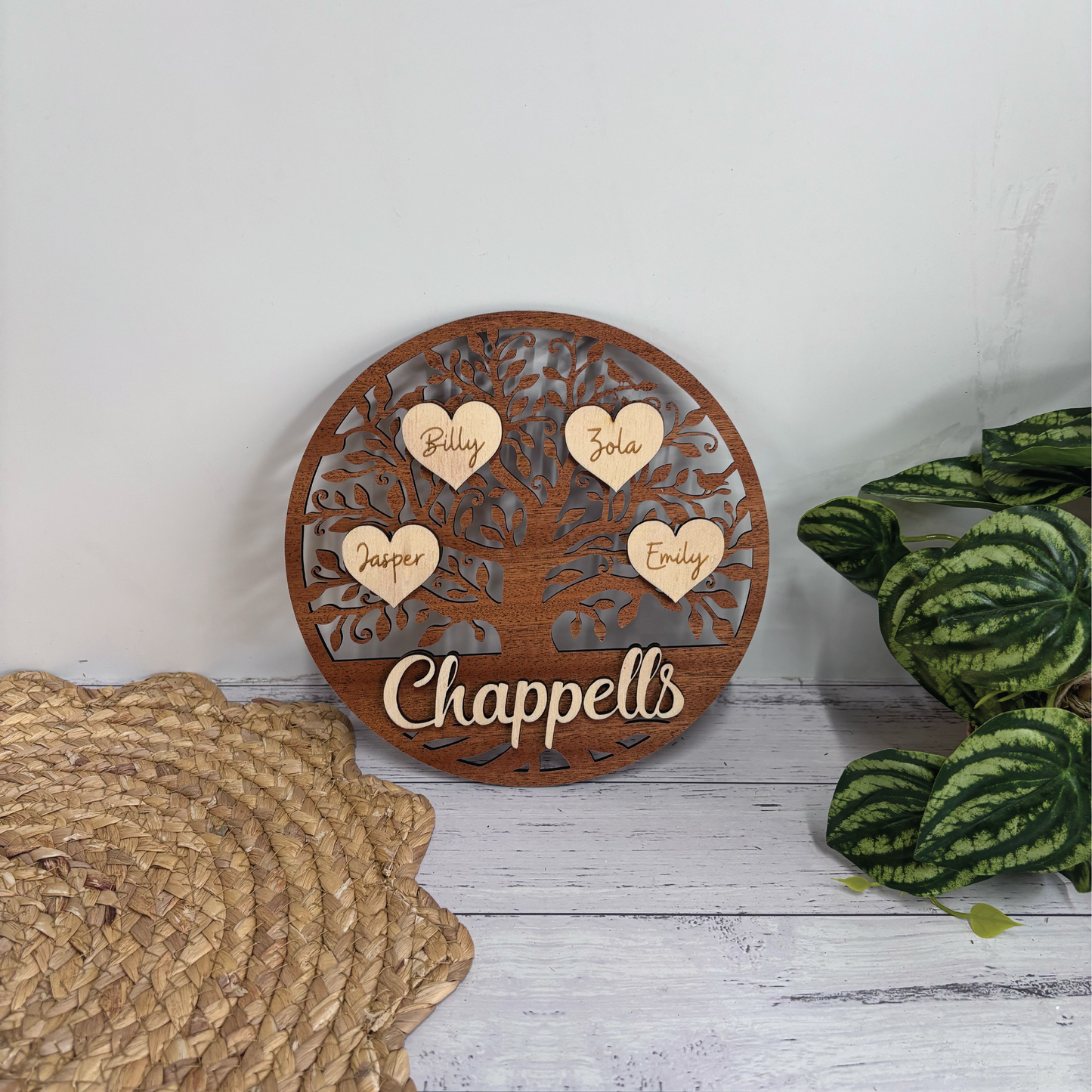 Personalised Wooden Family Tree