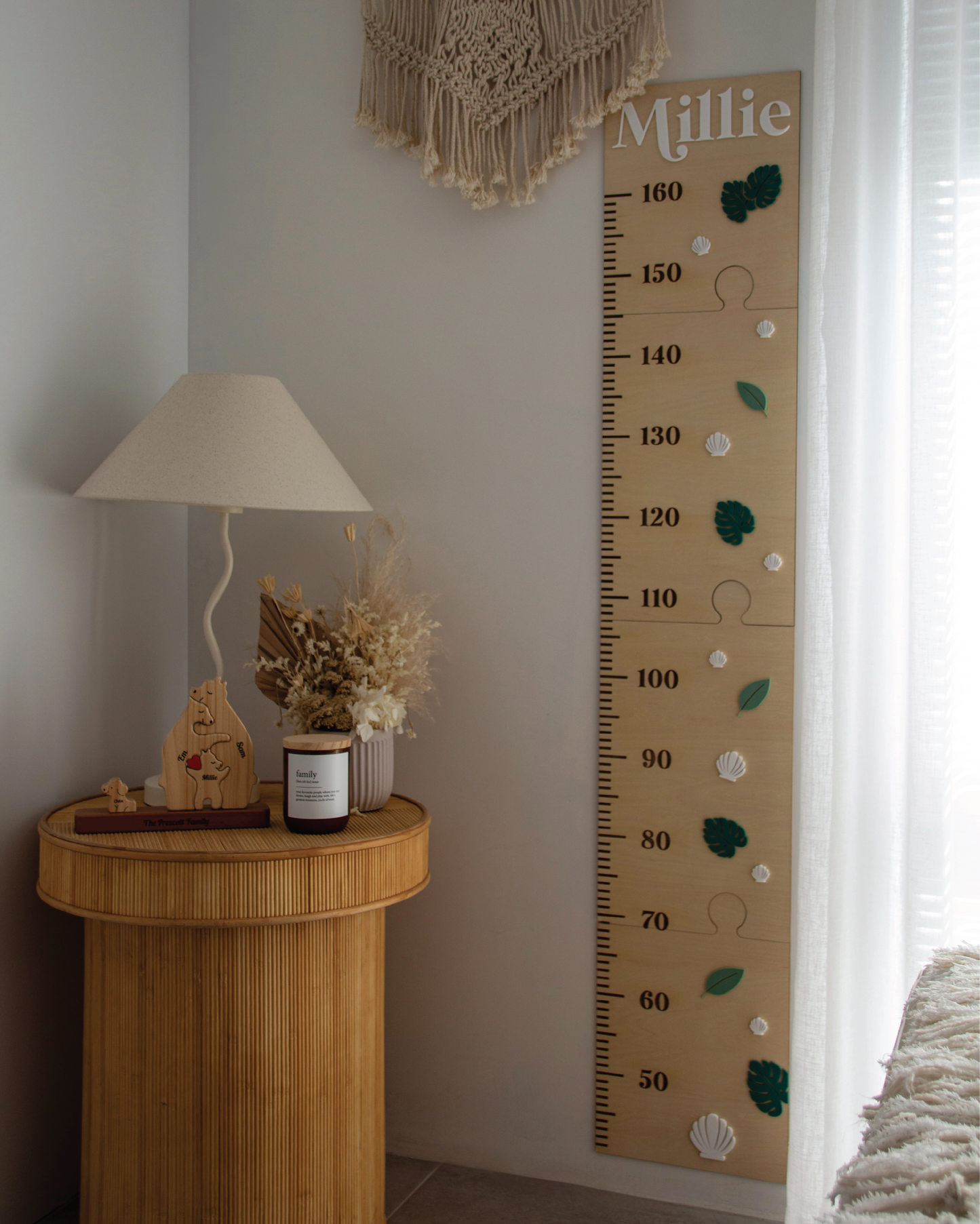 Leafy Wooden Growth Chart