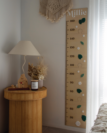 Leafy Wooden Growth Chart