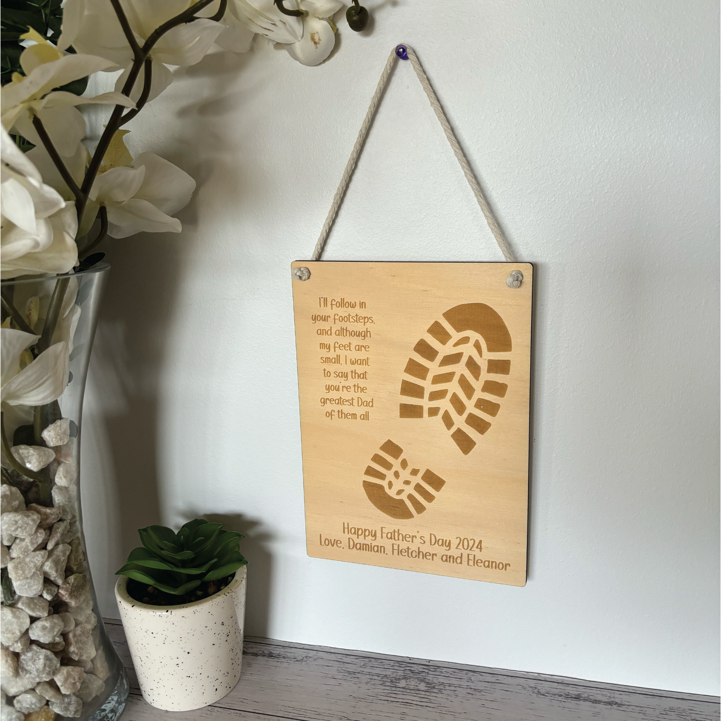 Father's Day Footprint Plaque