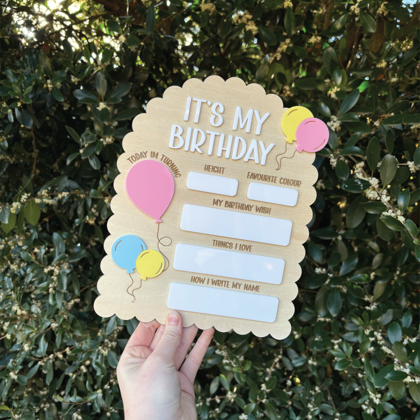 Birthday Milestone Board