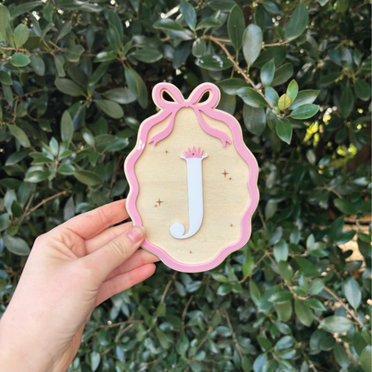 Personalised Crown Initial Plaque