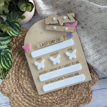 Butterfly Themed Back to School Board