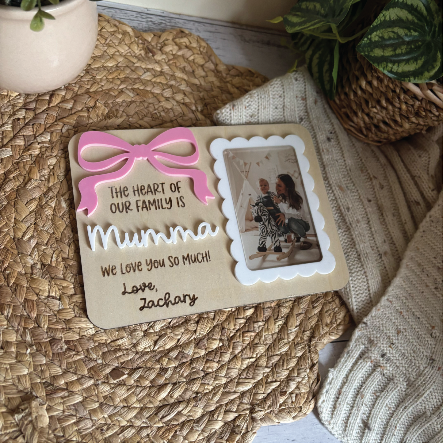 Custom Magnetic Bow Photo Frame