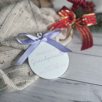 Promoted to... Pregnancy Announcement Christmas Ornament