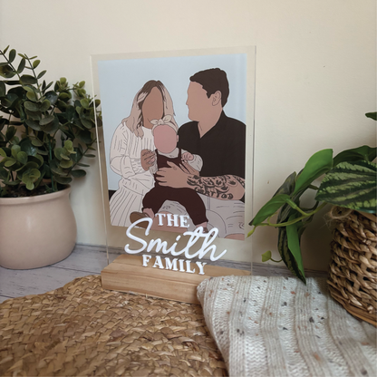 Custom Photo Illustrated Acrylic Keepsake