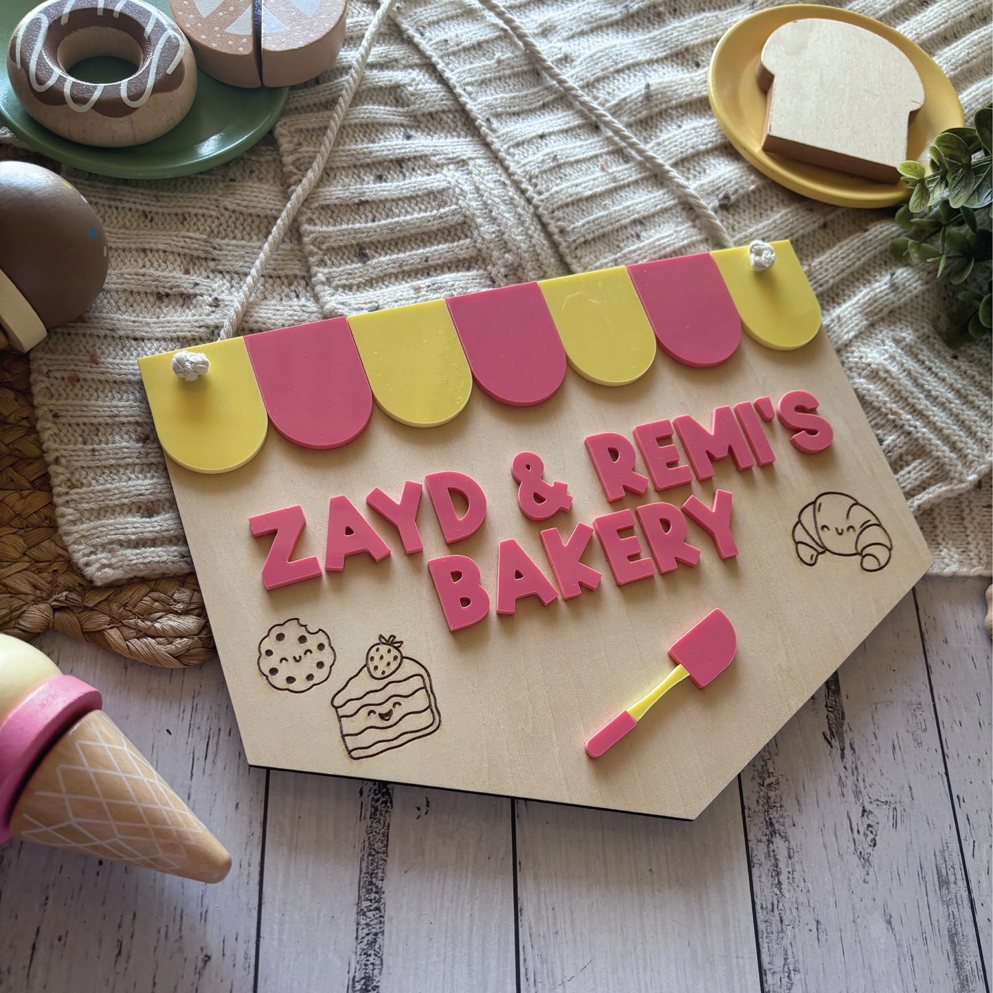Personalised Wooden Bakery Sign