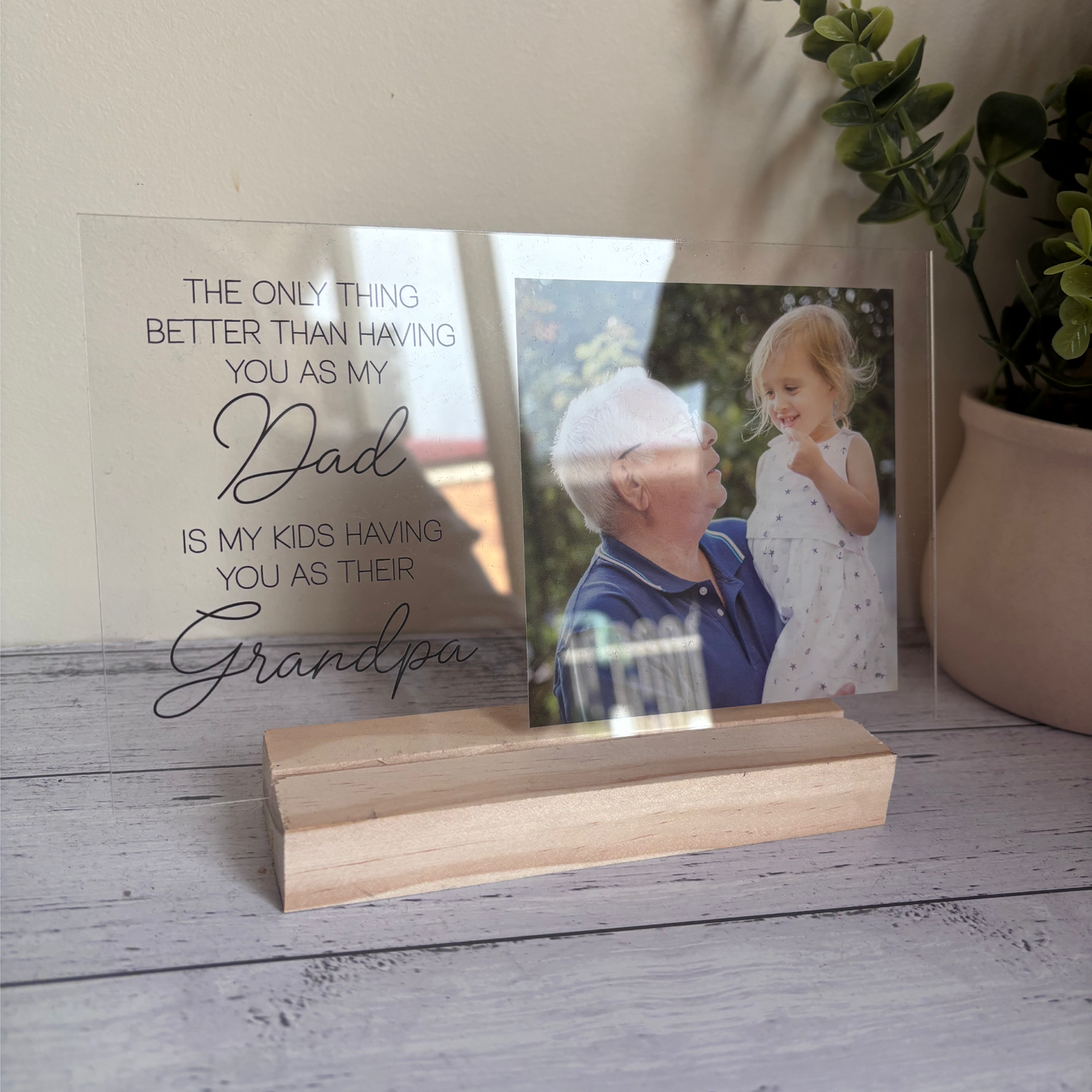 Personalised Acrylic Photo Plaque
